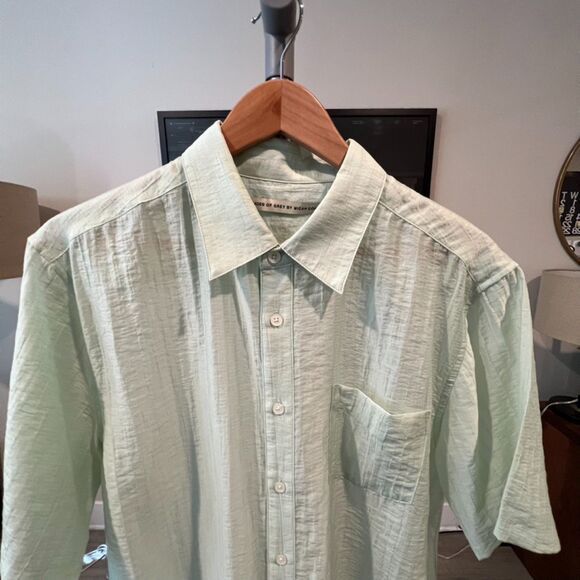 SHADES OF GREY BY MICAH COHEN Light Green Button Down Shirt - Picture 4 of 9